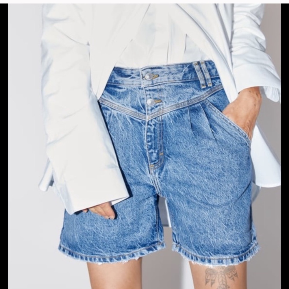 Zara 80’s denim arizona High waist shorts